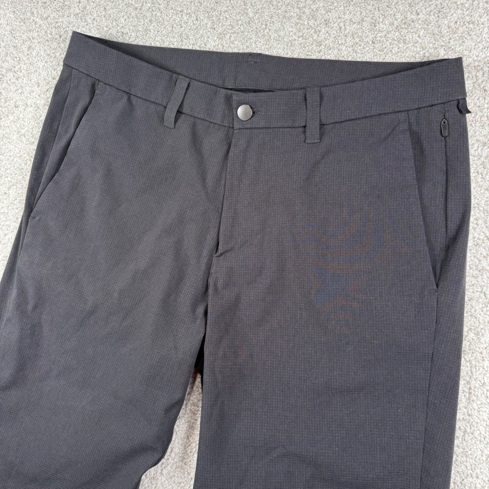 Lululemon Commission Pant Men 34 Grey Ripstop ABC Slim Fit Technical Trouser